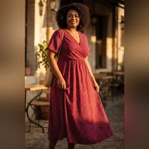 NWOT| Red Polka Dot Dress | 2X